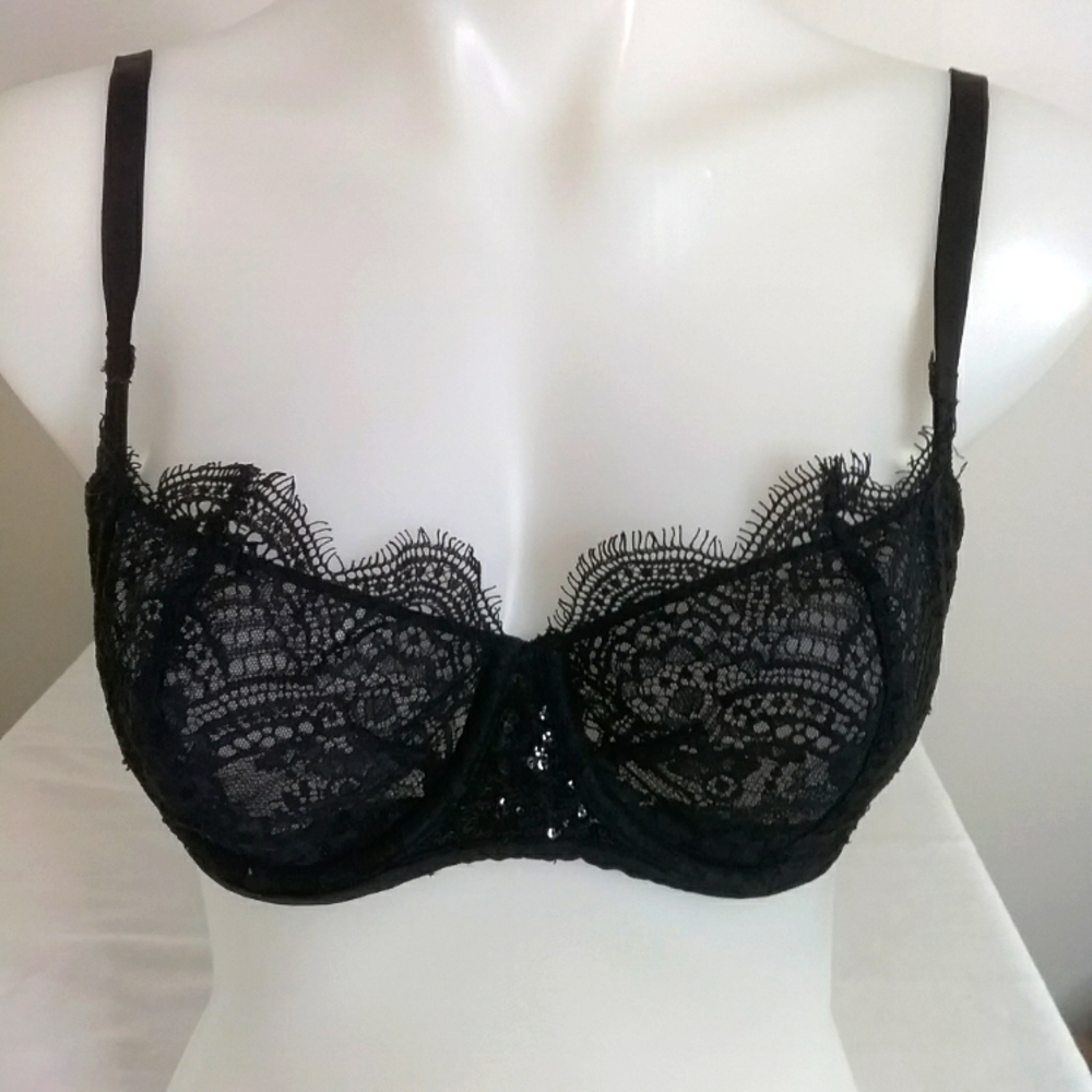Victoria's Secret Dream Angels Push Up Without Padding Convertible Bra 34D Black